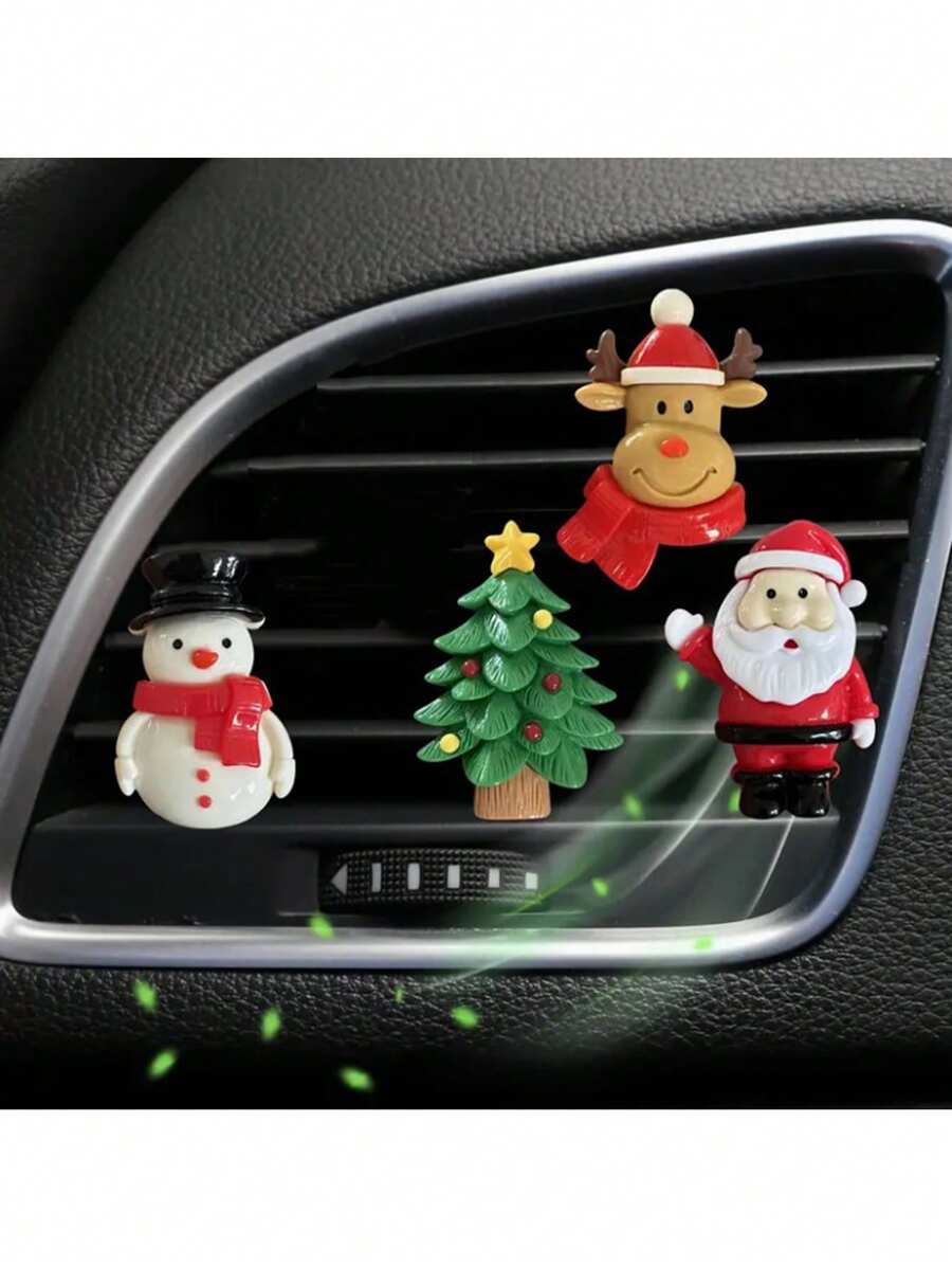 1pc Christmas Car Air Conditioning Decor Santa Claus, Christmas Tree