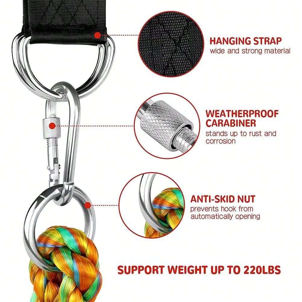 FURUIX Climbing Rope Tree Swing With Platforms And Disc Swings Seat