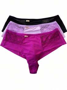 KIT Plus Size Panties Double String Wide Side Comfort Lingerie Women's Clothing Cheap - 彩色 - 查看 3