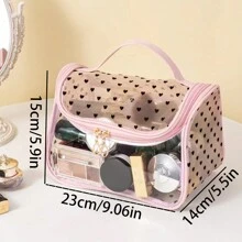 1 st. Nieuwe Transparante Mesh Make-up Tas, Waterdichte Reis Toilettas, Grote Capaciteit Organizer Tote Bag, Cadeau Voor Vrienden