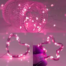 1pc Mini Pink Fairytale Lights, USB Powered 5m 50 LED String Fairy Lights, Suitable For Bedroom, Christmas, Halloween, Party, Wedding, Center Decor, Bouquet Decor, Camping Decor, Gift Decor Light String (2m 20LED / 5m 50LED / 10m 100LED)