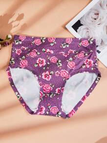 5pcs Plus Size Women Dot Printed Soft Triangle Panties, Suitable For All Seasons - Multicolor - View 5