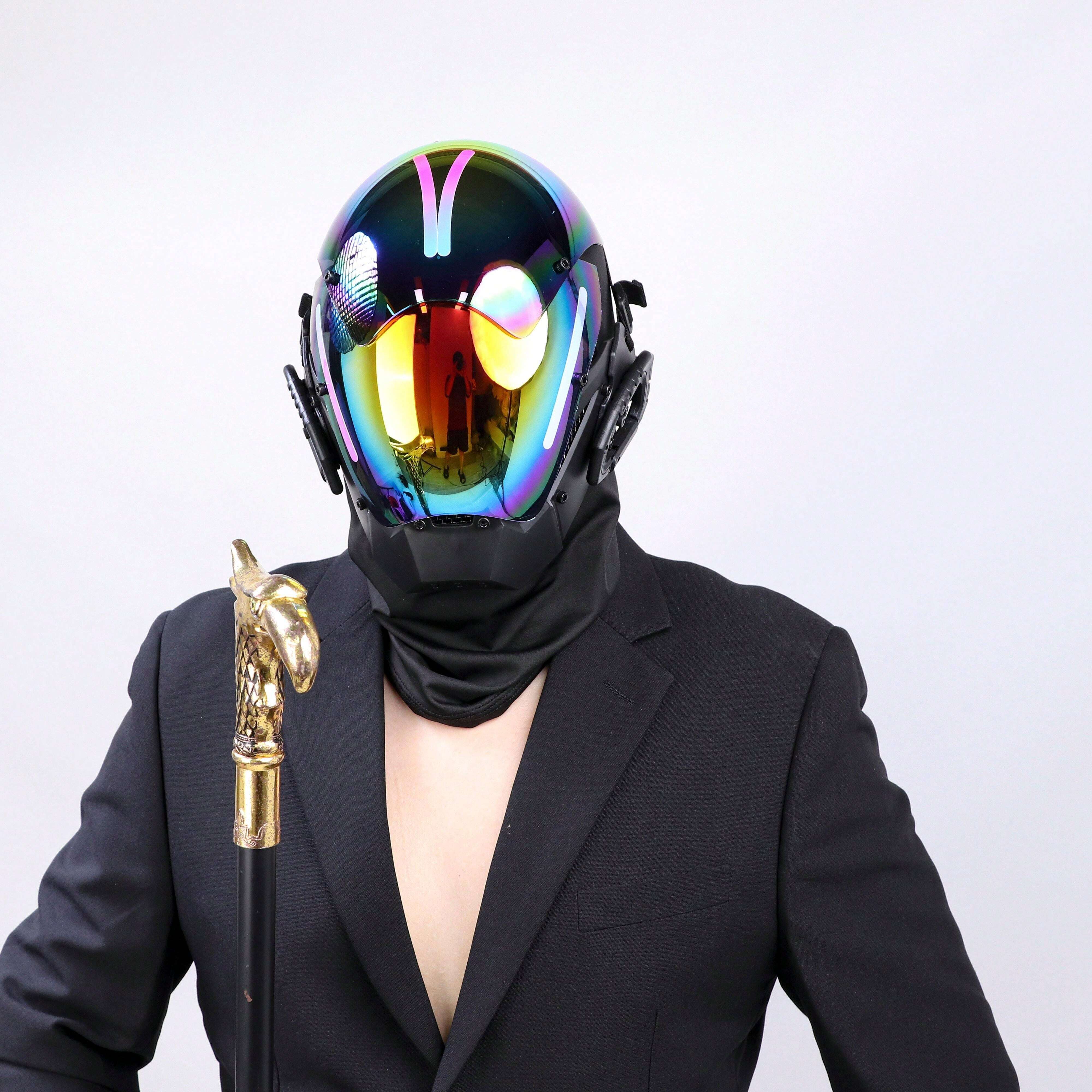 Punk Mask Cosplay For Men, Mechanical SciFi Gear Cosplay Halloween