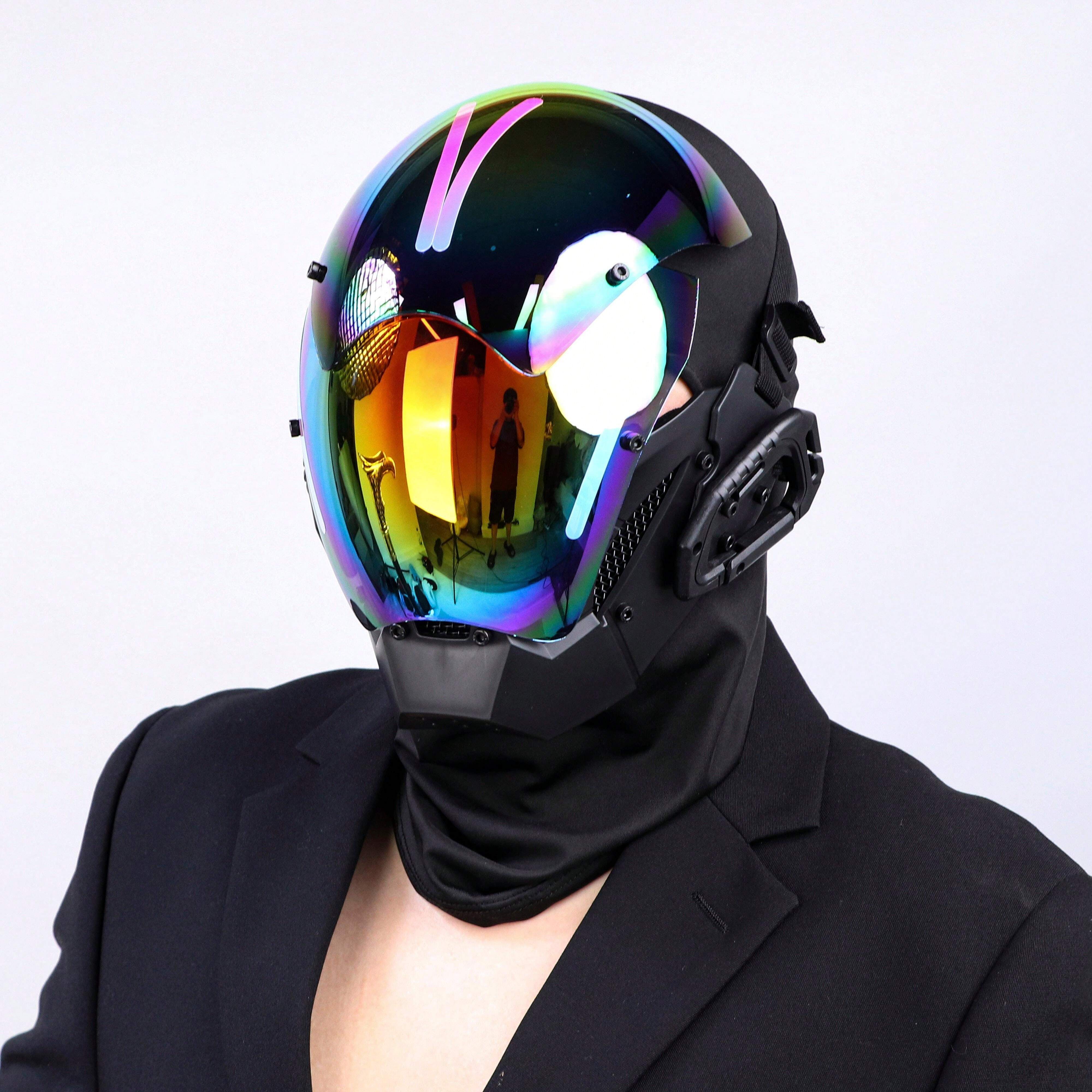 Punk Mask Cosplay For Men, Mechanical SciFi Gear Cosplay Halloween