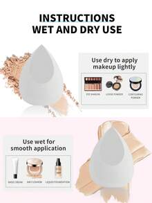Bộ 9 dụng cụ mút trang điểm mềm mại thân thiện với da màu tím - 3 bông phấn hình quạt hai lớp & 3 dụng cụ tán phấn lớn & 3 bông phấn dạng đệm ngón tay cái - Màu tím - Xem 10