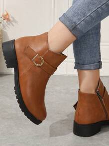 Botas de punta redonda,Mujer Elegante Elástico,Panel Lateral Zapatos de Tobillo Botas,Botas de Tacón Alto para Mujer,Botas de combate para mujer