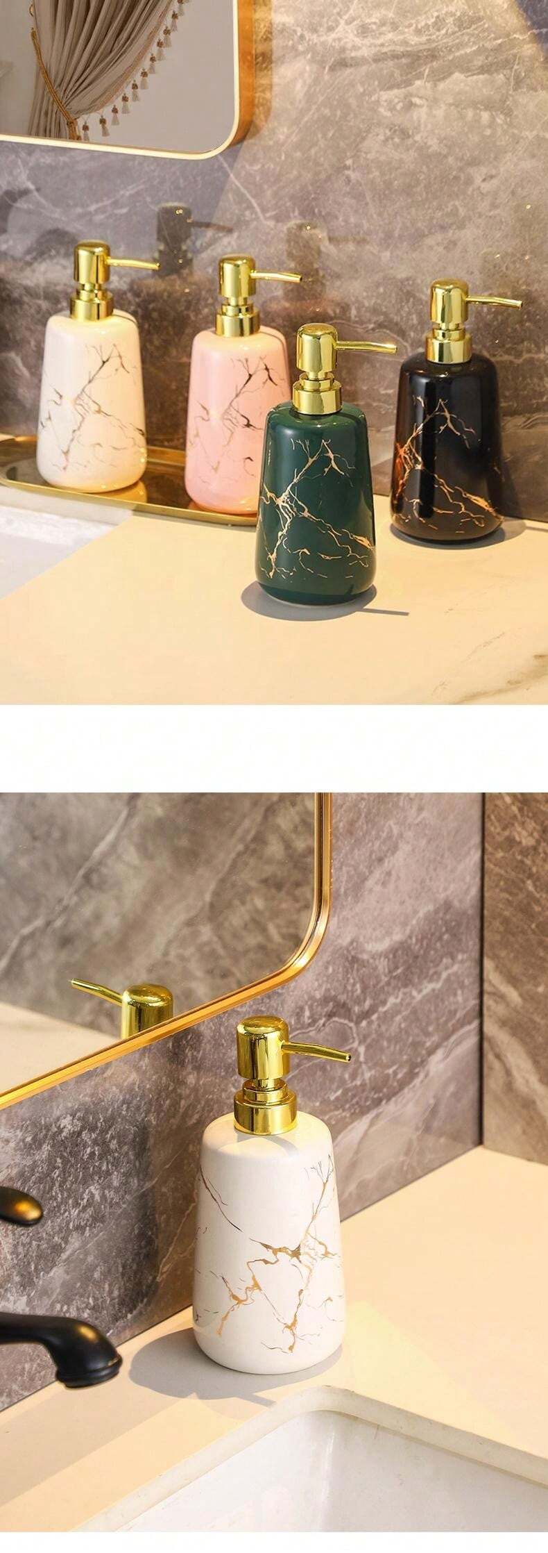 Luxury Empty Refillable Bottles For Hand Soap, Shampoo, Body Wash, Pump