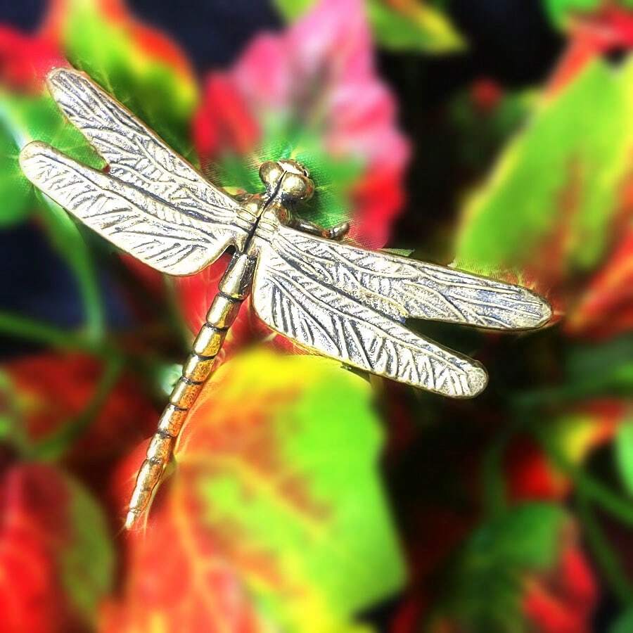 1pc Dragonfly Bonsai Ornament, Desktop Decor, Home Decoration Best Gifts - Bronze - View 1