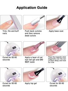 1 件/12 毫升每瓶梦幻黑夜银河紫光 MAYARD 磁铁石猫眼指甲油胶新款流行持久美白美甲适合所有女性家庭 DIY 美甲沙龙 - 彩色 - 查看 4