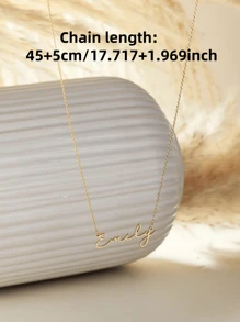 1pc Gold Rose Gold Exquisite Minimalist Name Necklace, 18K Gold Plated Name Necklace, Personalized Minimalist Name Necklace, Custom Name Jewelry, Christmas Gift Thanksgiving Christmas