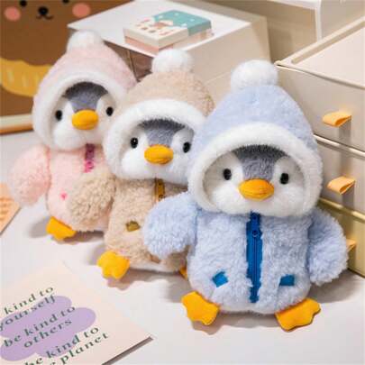 Keylingwd 25CM/9.84IN Kawaii Penguin Plush Toy Soft Plush Stuffed Cartoon Penguin Toy Cute Dress Up Penguin Doll Birthday Gift For Kids Christmas Gift New Year Gift Valentine Gifts For Girls And Boys (There Are Slight Color Differences Due To Different Fabric Batches, And The Actual Product Is Close To The Promotional Picture)