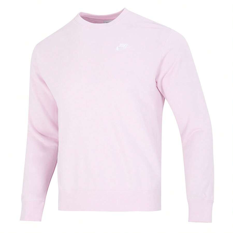 Nike M NSW CLUB CRW FT Men's Pullover Sportswear Running Fitness Leisure Loose Breathable Round Neck Bottoming Long-Sleeved Sweatshirt BV2667-663 - (White)/Foam Powder - View 1