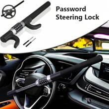 1PC Heavy Duty Steering Wheel Password Lock High Security Car Van Anti Theft Lock - Black - View 1
