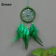 1 pieza Mini atrapasueños de plumas como decoración colgante, decoración para el hogar y accesorios para el coche - Multicolor - Ver 6