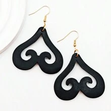 1 Cặp hoa tai thả hình trái tim bằng gỗ chạm khắc theo phong cách Bohemian cổ điển dành cho nữ, thích hợp cho kỳ nghỉ, quà tặng, tiệc tùng, lễ kỷ niệm ngày lễ, mùa thu/đông - Màu Đỏ Sâu - Xem 7