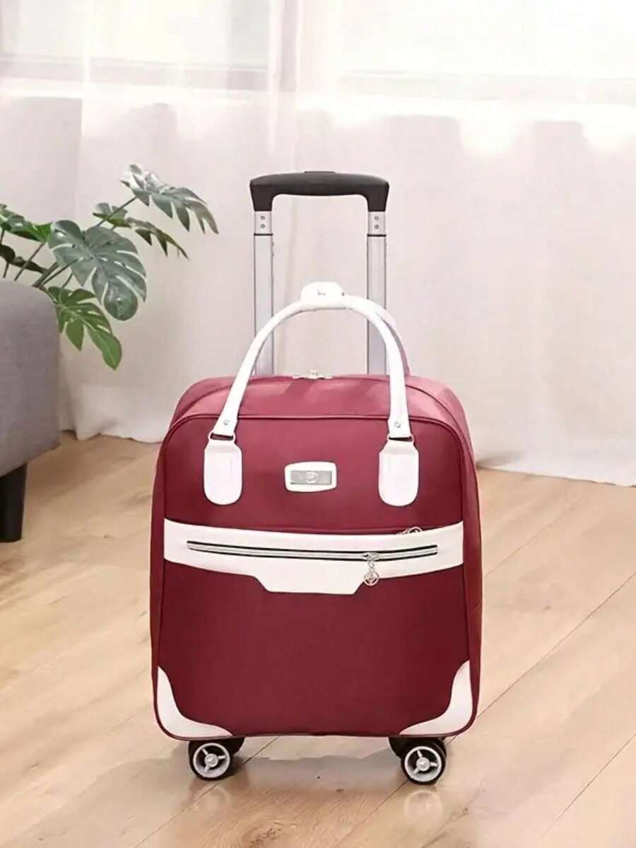 Large Capacity Short Trip Duffle Bag, Lightweight Waterproof Wheeled