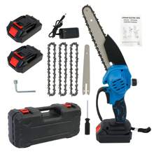 2-In-1 Cordless Pole Saw, Brushless Mini Chainsaw Cordless With Pole, 2 Pack 21500mAh Batteries Powered Pole Saws For Tree Trimming, 13ft Reach Electric Saw For Trees With Pole - Màu xanh lam - Xem 1