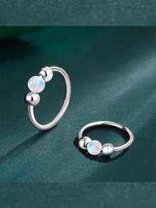 3 Pcs Stainless Steel Nose Rings Hoop For Women 18G Clicker Hinged Segment Septum Lip Nose Rings Helix Cartilage Conch Rook Earrings Piercing Jewelry
