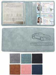 Car Registration & Insurance Card Holder And Women Auto Glove Box Organizer Document Wallet Faux Leather Manual Folder For Men Wallet Mini Wallet Purse Wallet Card Wallet