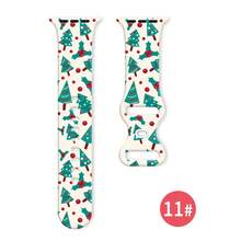 1 条圣诞图案智能 Apple Watch 表带，硅胶材质防水，运动休闲风格，兼容 Apple Watch 38/40/41/42/44/45/49mm，兼容 Apple Watch Ultra/SE/8/7/6/5/4/3/2/1 - 均碼 - 查看 10