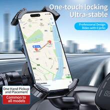 1 件车载手机支架摩托车手机支架电动自行车车把导航手机支架兼容 iPhone、Android 和其他手机设备 - 黑色 - 查看 3
