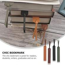 Customized Letters 1pc PU Leather Students Square Shape Bookmark DIY English Letters Notebooks Markers Men Women Cultural And Creative Products Mini Portable Page Dividers - Brown - View 6