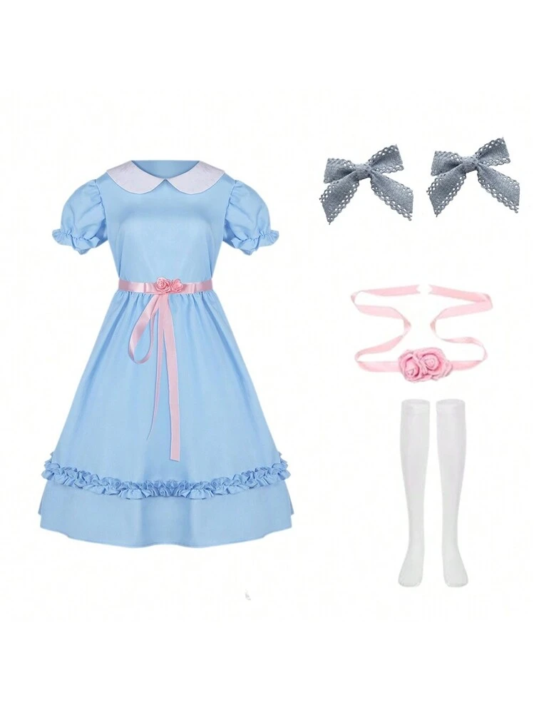 princess polly baby blue dress Sydneys Closet SC7421 Blue/White Print Plus Sized Formal Dress Long A –  Glass Slipper Formals