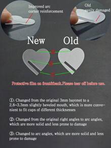 30pcs Acrylic Heart-Shaped Drink Labels, Suitable For Weddings, Holidays, Parties, Restaurants, Wine, Water Cups, Glass Cup Edge Insert Labels, Christmas - Clear - View 7