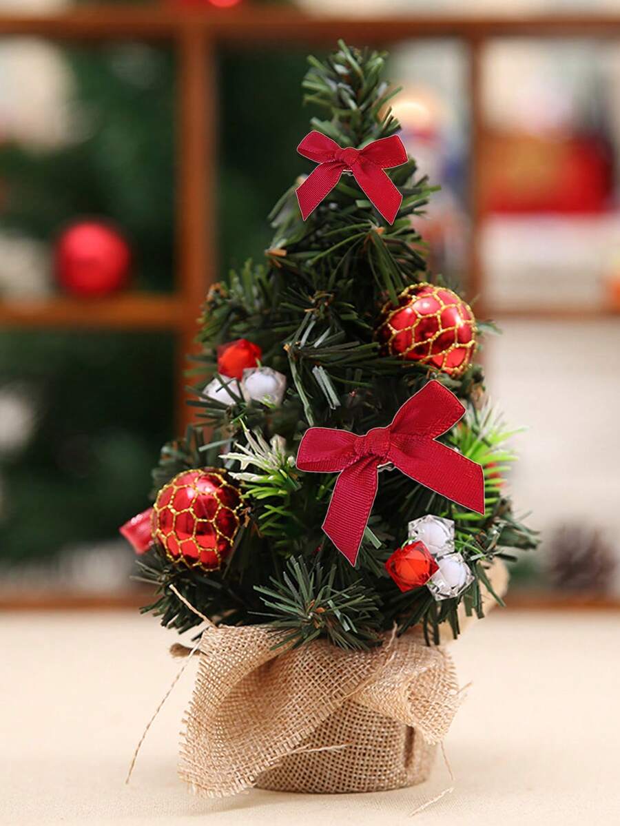 20 PCS Trang trí Giáng sinh Mini Bow Đồ trang trí Mặt dây chuyền, Đồ trang trí cây thông Noel - Nhiều màu - Xem 1