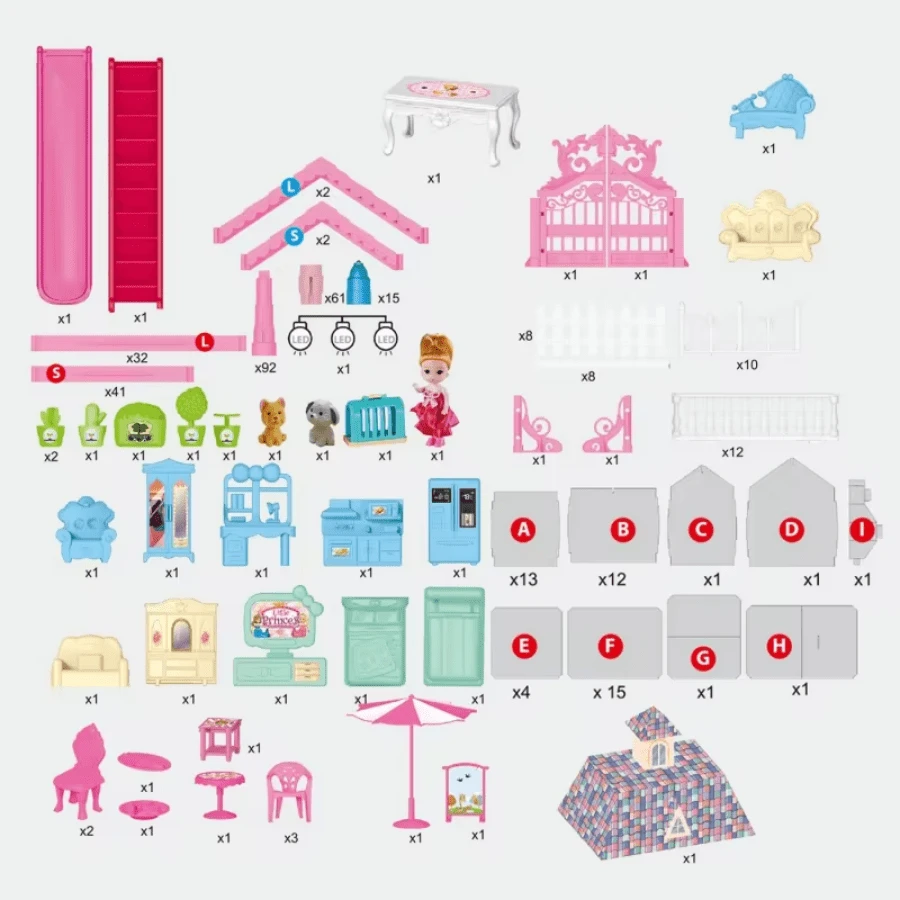 DIY Doll House With Light Furniture And Dolls Dream Doll House For