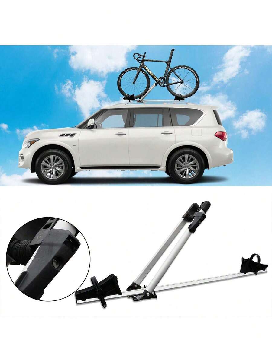 LUCKYERMORE LUCKYERMORE Universal Roof Mount Bike Rack With Foldable