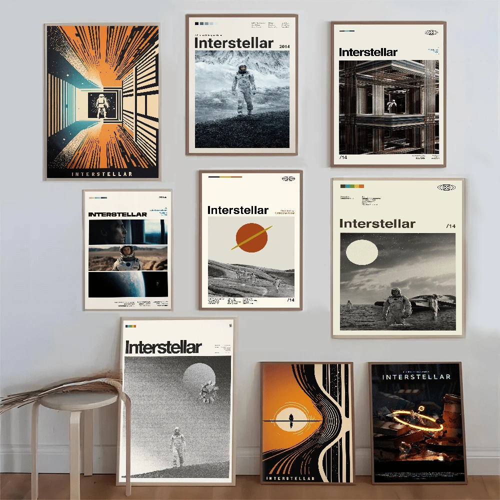 1 件墙面艺术海报无框星际穿越经典科幻电影海报优质印刷品和海报高清质量海报墙面艺术画书房家居装饰流行 - 彩色 - 查看 1