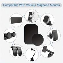5pcs/10pcs/20pcs Adhesive Car Phone Holder Magnet Plate Thin Iron Disc Magnetic Sheet For Phone Stand Accessories, Round & Rectangle