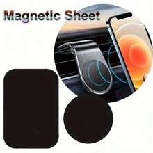 5pcs/10pcs/20pcs Adhesive Car Phone Holder Magnet Plate Thin Iron Disc Magnetic Sheet For Phone Stand Accessories, Round & Rectangle