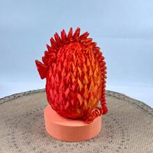 30 厘米/11.8 英寸 + 12.5 厘米/4.92 英寸 3D 打印中国龙与龙蛋装饰套装，可移动关节，圣诞节家居桌面装饰，新年礼物，珠宝盒收纳，龙蛋，龙，3D 打印龙 - 彩色 - 查看 9