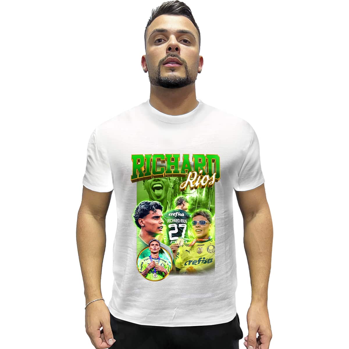 Richard Rios Basic T-Shirt Personalized Football Premium Shirt 100% Cotton - trắng - Xem 1
