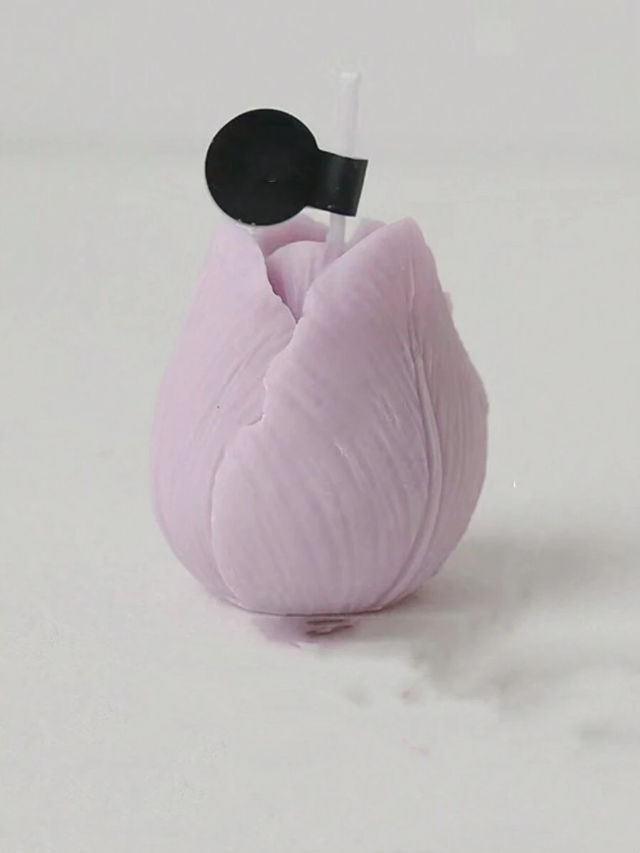 1 套郁金香形硅胶蜡烛模具，DIY 香薰石膏香石家居装饰硅胶模具 - 白色 - 查看 1