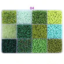 12-Colors 3600pcs Glass Seed Beads For Jewelry Making Kit, DIY Friendship Bracelets Necklaces Keychains Craft Supplies - 12 Grids - View 9