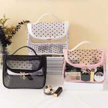 1 st. Nieuwe Transparante Mesh Make-up Tas, Waterdichte Reis Toilettas, Grote Capaciteit Organizer Tote Bag, Cadeau Voor Vrienden