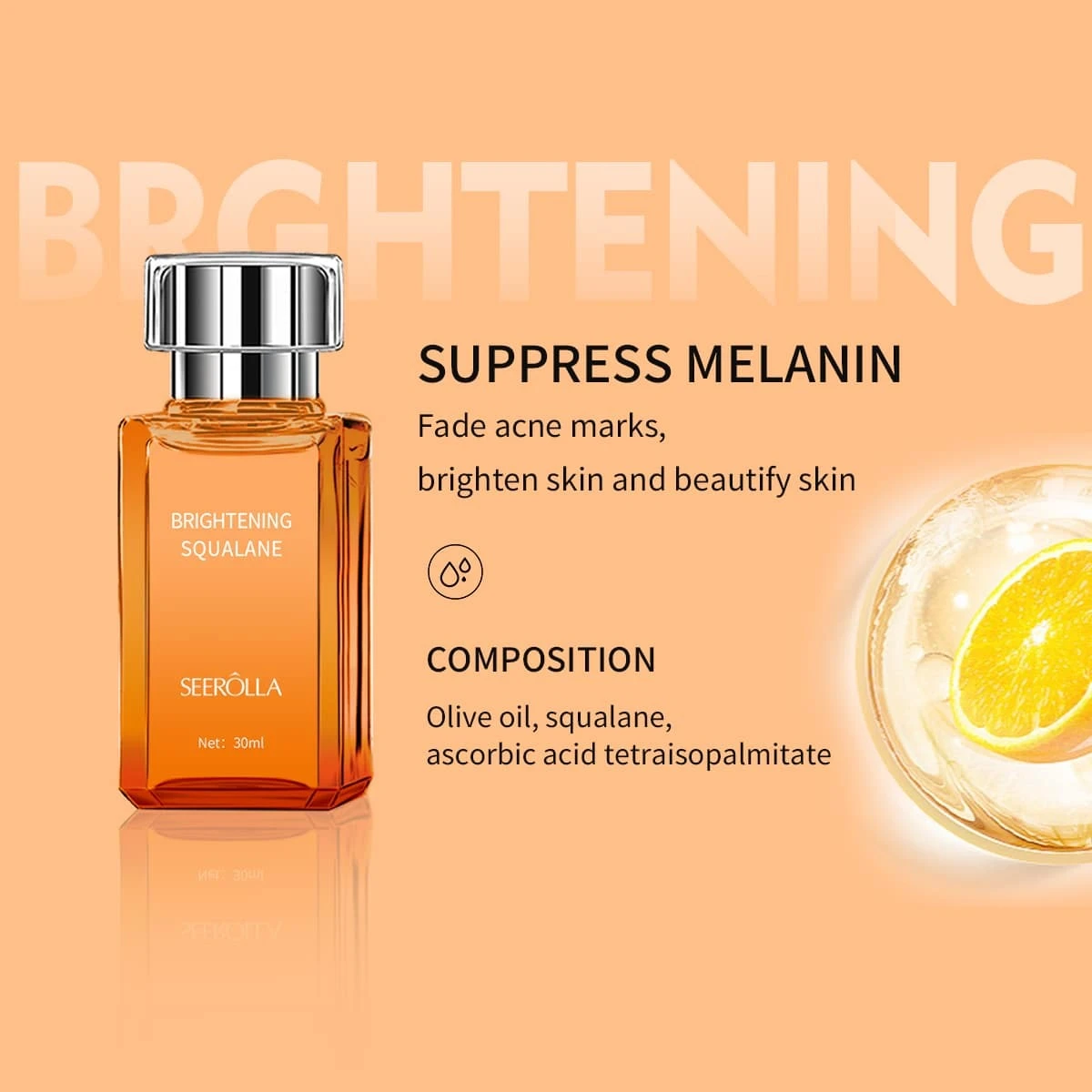 SEEROLLA 30ml Squalane Facial Essence Oil, Extracted From Olive Plant