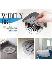 4/2/1pc Silicone Hair Filter And Drain Plug For Bathtub And Shower - Prevents Clogs And Odors.