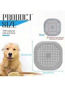 4/2/1pc Silicone Hair Filter And Drain Plug For Bathtub And Shower - Prevents Clogs And Odors.