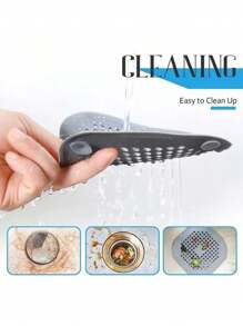 4/2/1pc Silicone Hair Filter And Drain Plug For Bathtub And Shower - Prevents Clogs And Odors.