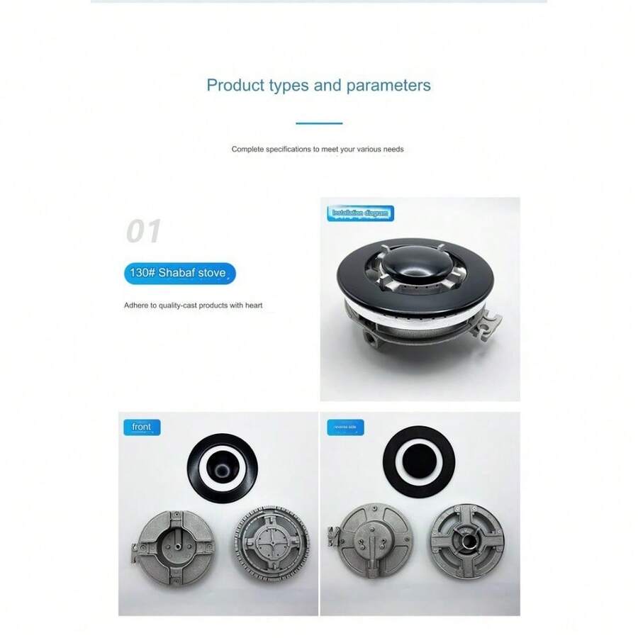 8 Pcs Gas Stove Burner Cap Set Durable, HighTemperature Resistant