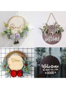 5pcs 12 Inch Wood Circles For Crafts,Crafts Wood Rounds, DIY Wooden Blanks For Door Hanger, Wood Burning,Painting, Valentines Crafts, Home Decorations