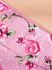 5pcs Plus Size Women Dot Printed Soft Triangle Panties, Suitable For All Seasons - Multicolor - View 10