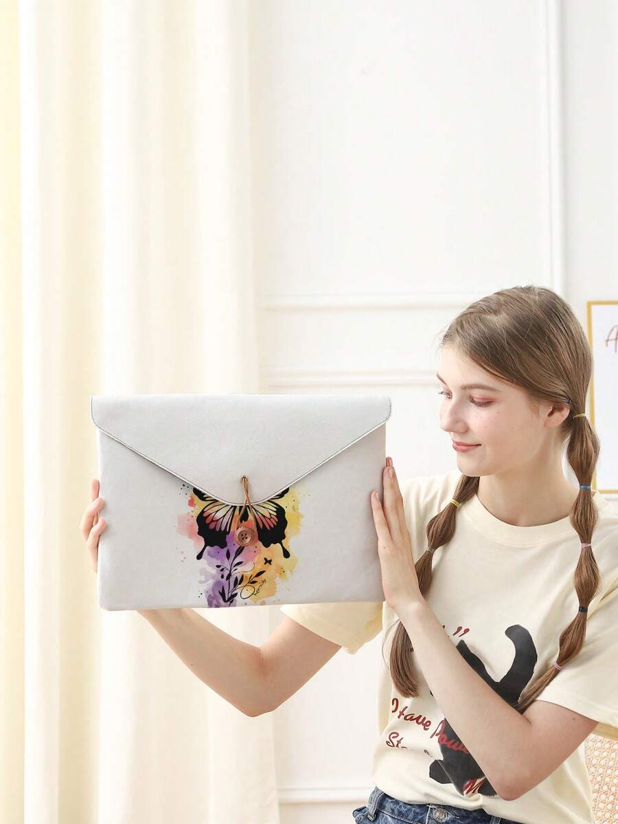 Butterfly Pattern Printed Laptop Bag Computer Cloth Cover Accessories