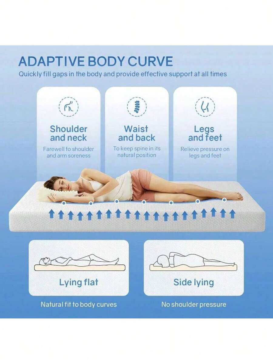 6 Inch Green Tea Fiberglass Free Cooling Gel Memory Foam Mattress Full