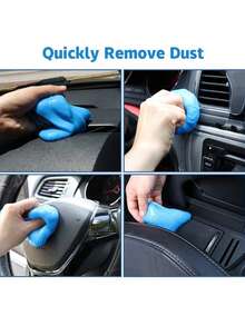 1件装汽车清洁胶内饰清洁软胶车内缝隙出风口清洁泥键盘清洁胶 - 藍色 - 查看 6