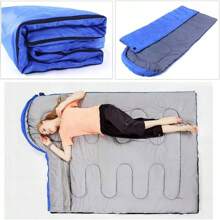 Outdoor Adult Portable Windproof Warm Camping Sleeping Bag, Emergency Use In Office Or Camping - Royal Blue - View 6